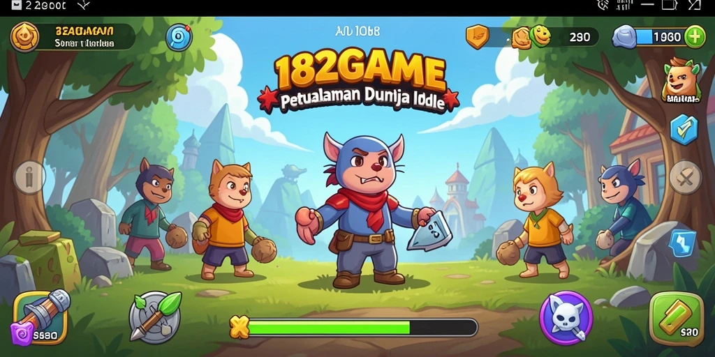 Screenshot utama 182GAME menampilkan gameplay Idle yang seru dan menarik.