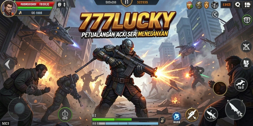 Tampilan gameplay seru dari 777LUCKY yang memukau.