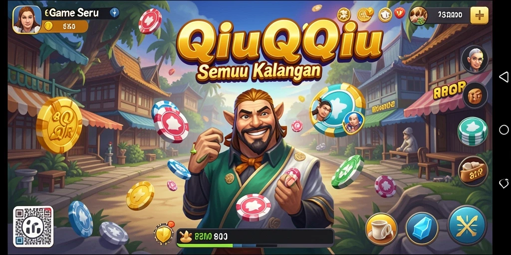 Screenshot 8QR menampilkan gameplay QiuQiu yang seru dan menantang.