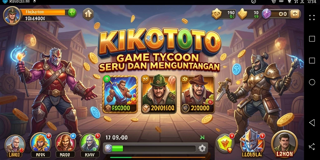 Screenshot utama KIKOTOTO menampilkan gameplay Tycoon yang mendebarkan.