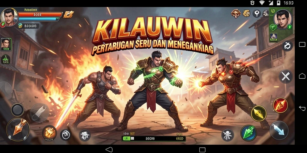 Tampilan gameplay KILAUWIN dengan aksi pertarungan yang mendebarkan.