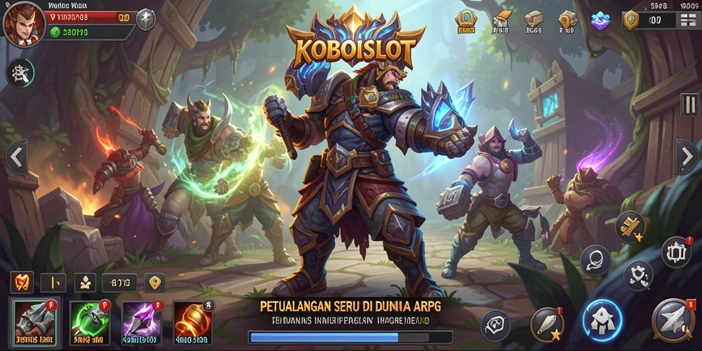 Tampilan gameplay seru dari KOBOISLOT yang menggabungkan aksi dan strategi.