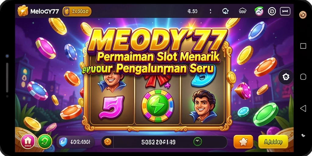 Tampilan menarik dari gameplay Slot MELODY77 yang memukau.
